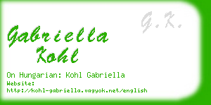 gabriella kohl business card